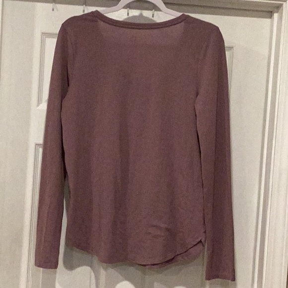 Ladies Mauve Long Sleeve Tshirt - Picture 2 of 3